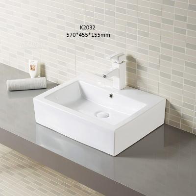 China Ceramic Modern Bathroom Sanitary Ware Sink Round Circular Bright White Color Wash Basin for sale