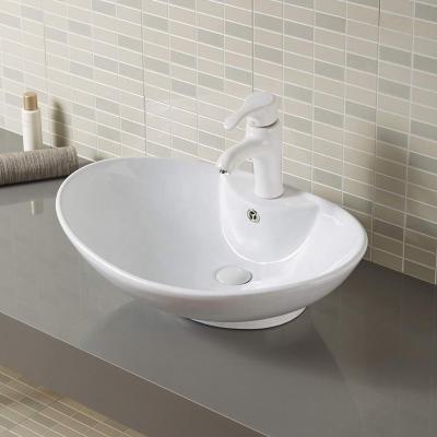 China New Easy Clean Chinese Model Bathroom Porcelain Lavatory Countertop Vanity Basin for sale