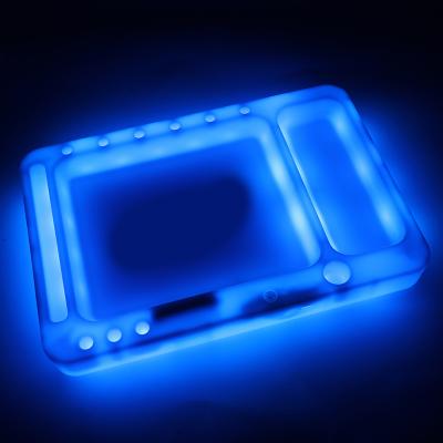 China Wholesale Plastic Led Tray Custom Smoking Glow Rolling Rolling Glow Tray Multifunctional Glow Led Tray For Smoking Accessories for sale