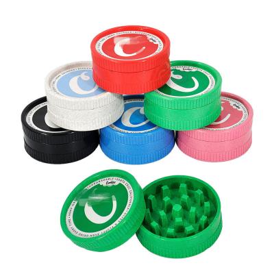 China Wholesale New Custom Degradable Plastic Herb Grinders 55mm-2 Logo High Quality Biodegradable Tobacco Herb Grinder Made By Factory Fiber for sale