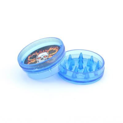 China Wholesale Plastic Grinder Classic Herb Grinder Acrylic Herb Grinder Tobacco Spice Making 30mm 2 Layers for sale