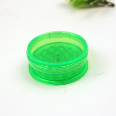 China New Smoking Accessories Herb Grinder 40mm 2 Layers Smoke Tobacco Logo Plastic Herb Grinder Herb Custom Made for sale