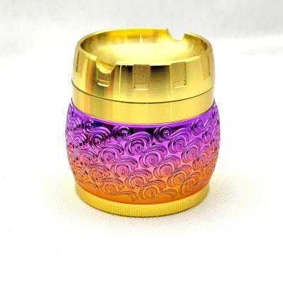 China Latest Design Classic Weed Grinder 2022 New Logo Crusher Herb Grinder Custom Made With Ashtray Smoking Accessories for sale