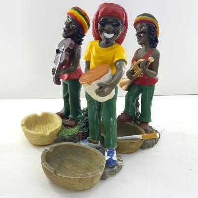 China Smoking acessories wholesale New Portable Pocket Design Cigarette Rasta Bob Marley Jamaican Resin Weed Smoking Ashtray Wholesale for sale