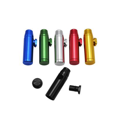 China New Arrival Whenzhou Factory Metal Snuff Pipe Bullet Bottle Mini Sniffer Pipe Smoking Accessory for sale