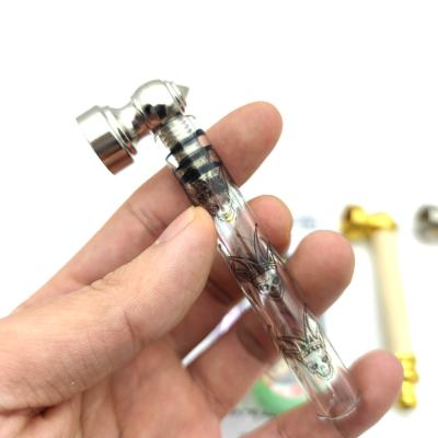 China New Arrival China Factory Hand Glass Smoking Pipe For Weed Smoking Herb Tobacco Pipes Grinders Set for sale