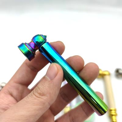 China Wholesale Herb Smoking Pipe Kit Rainbow Color Glass Novelty Tobacco Pipes With Grinder Set for sale