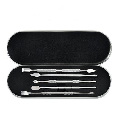 China Wholesale New Arrival 6 Pieces Wax Dab Tools Double Size Dab Tool Kit With Portable Metal Carrying Case for sale