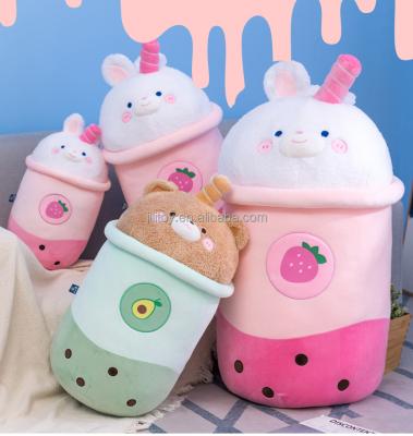 China Eco-Friendly Bubble Boba Tea Plush Rabbit Plush Toys Dropshipping Custom Plush Bear Stuffed Toy for sale