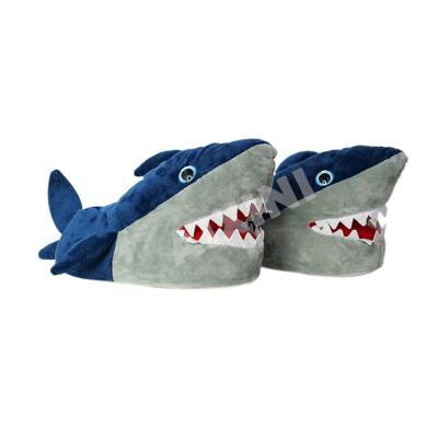 China Light Factory In Stock Plush Mens Indoor Ladies House Slipper Soft Plush Shark Toy for sale