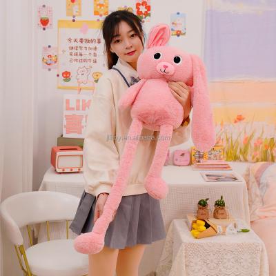 China Eco-Friendly Ready To Ship Custom Plush Bunny Stuffed Toy From Plush Maker Conejo Peluche Al Por Mayor Long Ear for sale