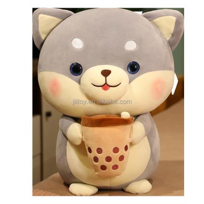 China Eco-Friendly Material Soft Plush Toy Animal Pillow Customized Plush Toy Doll Tea Bubble Tea Plush Shiba Inu Custom Pillow Stock Custom Toys for sale