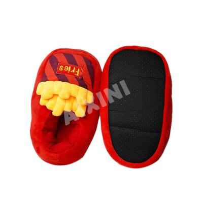 China MOQ Logo Children's Custom Lightweight Plush Slippers Hamburger Animal Plush Toy For Kids for sale