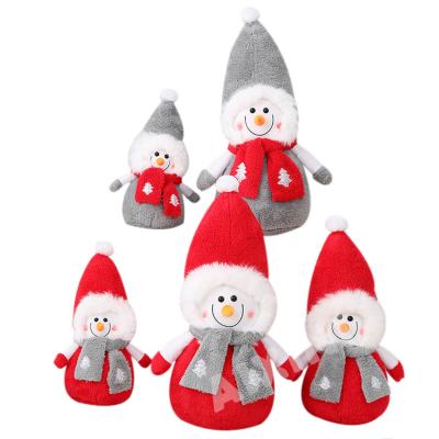 China Custom Plush Factory Wholesale Christmas Snowman Plush Toys Christmas Decorations Supplies Doll for sale