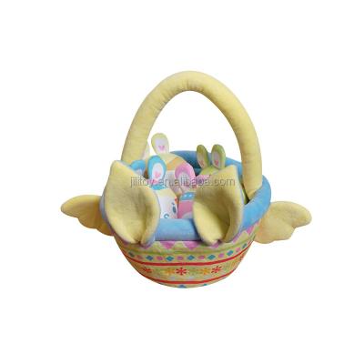 China Wholesale Sublimation Easter Basket Bucket Gifts Easter Egg Basket Rabbit Children Home Decoration/Gift for sale