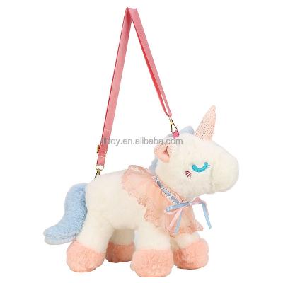 China Pink Unicorn Plush Backpack 3D Cartoon Girls Plush Bag Home Decoration/Unicorns Gift New Arrival Plush Toys Wholesalers for sale