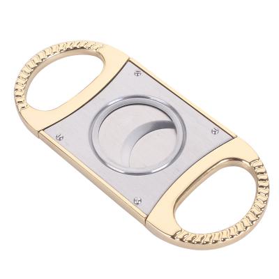 China Wholesale Custom Cigar Cutter Scissors Metal Circle Cutter Guillotine Small Cigar Cutter for sale