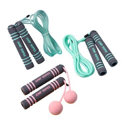 China Slimmer Weightless Ball PVC Jump Rope Fitness Cordless Exercise Fat Burning Dual Use Jump Rope For Students for sale