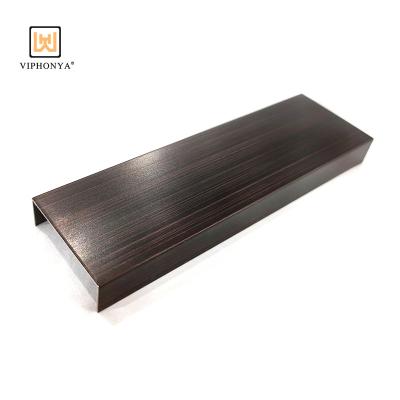 China Factory Price Modern Style U-shape Trim Stainless Steel Free Sample Decorative Profile Tile Strips For Wall Decoration for sale