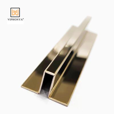 China Viphonya Modern Stainless Steel Y-shaped Profile Mirror Finished / Brushed Finish Y-shaped Hall Tile Protector Trim Tile Accessory for sale