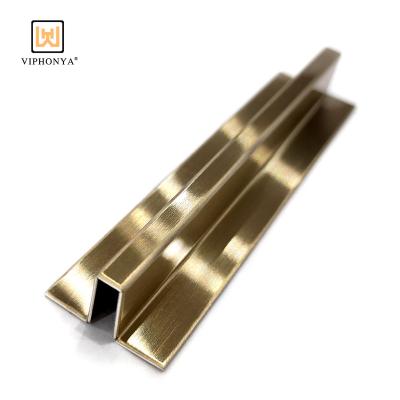 China Modern Y-Profile Accessories Stainless Steel Factory Viphonya Tile Protector Y-Trim 2.44/3.05 Meters for sale