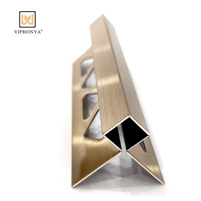 China Modern Viphonya Fabricating Q Shaped Stainless Steel Profile Q Shaped Tile Trim Tile Customized Sizes ODM OEM for sale