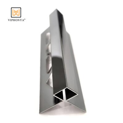 China Modern Viphonya Q Shaped Stainless Steel ODM OEM Profile Q Shaped Tile Trim Tile Accessories Colors Customized Sizes for sale