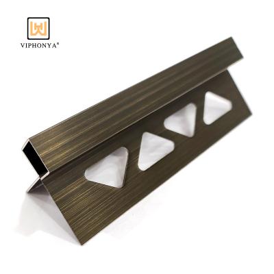 China Viphonya Modern Factory Q Shaped Customized Sizes Stainless Steel Profile Q Shaped Tile Trim Tile Accessories In Stock for sale