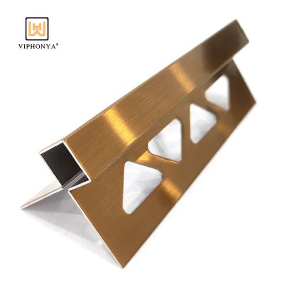 China Modern Viphonya Superior Quality Q Shaped Stainless Steel Profile Q Shaped Tile Trim Tile Accessories Colors Customized Sizes for sale