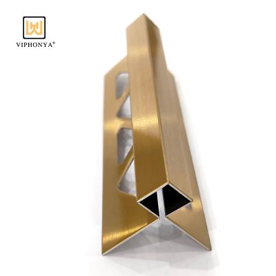 China Modern Viphonya Q Shaped Stainless Steel Profile ODM OEM Q Shaped Tile Trim Tile Accessories Wall Protection for sale