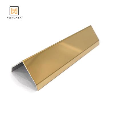 China 2022 Modern High Quality Corner Protector Viphonya Stainless Steel Profile Tile V Shaped Trim For Modern Mall for sale