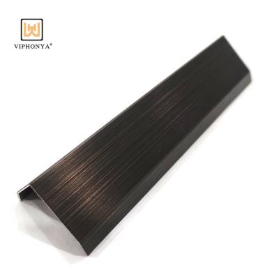 China Viphonya 2022 Modern V Shaped Stainless Steel Profile Metal Tile Trim For Customized Wall Corner Covers for sale