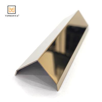 China Modern Wholesale Home Decoration Square Shape Stainless Steel Tile Trim for sale