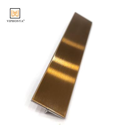 China Modern Viphonya T Shaped 304 Stainless Steel Molding T Profile Metal Tile Trim Customized for sale