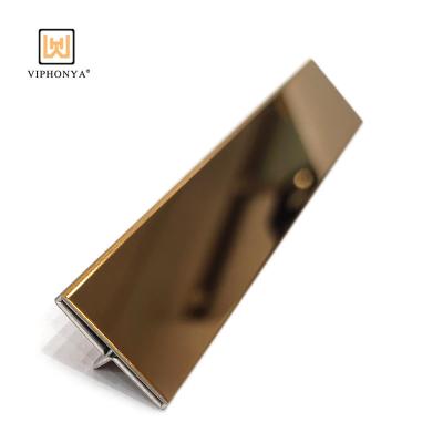 China Viphonya Factory Direct Modern T Shaped OEM 304 Stainless Steel Molding T Profile Metal Tile Trim ODM for sale