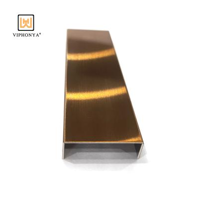 China Viphonya Modern Top Profile Stainless Steel U Profile Tile Trim Decoration Metal U Shaped ODM OEM for sale