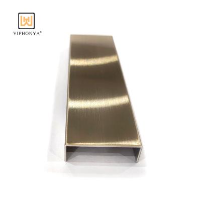 China Viphonya Modern U Shaped Stainless Steel U Profile Tile Trim For Furniture Floor Wall for sale