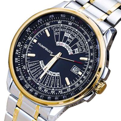 China Large Screen Sports Saudi Full Display Dual Wrist Calendar HUMPBUCK Luxury Men's Fitness Watch Other Quartz Digital Watches for sale