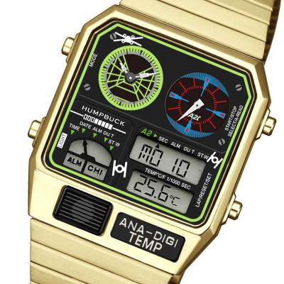 China Wholesale Digital Wristwatch Water Resistant Alarm HUMPBUCK Men's Analog-Digital Watch for sale