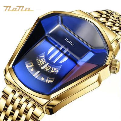 China Gift Nano Gold Male Student Relogio Masculino Day/Date Blue Watch for sale