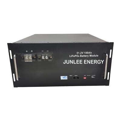 China Junlee solar panel lifepo4 battery 52v 100ah lithium ion solar with BMS for Telecom / Banking energy storage batteries for sale