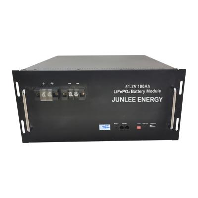 China Junlee lithium ion battery pack lifepo4 52v 100ah solar marine power system backup batteries for sale