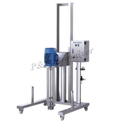 China Turbo Fast Speed ​​Stainless Steel Comestic Homogenizer Pneumatic Mixer Shampoo Chemical Lifting Mixer for sale