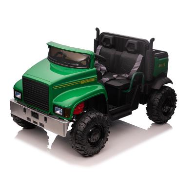 China Ride On Toy Good Quality Two Seat Child Electric Ride On Car Tractor With Rear Bucket For Kids Toys Remote Control for sale