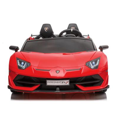 China Ride On Toy Licensed Lamborghini Aventador SVJ Two Seat Electric Car For Kids 3 8 Years Old for sale