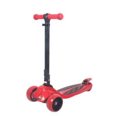 China Plastic Made In China Wholesale 3 Wheel Kids Scooter With Rear Brake Height Adjustable PU Wheels for sale