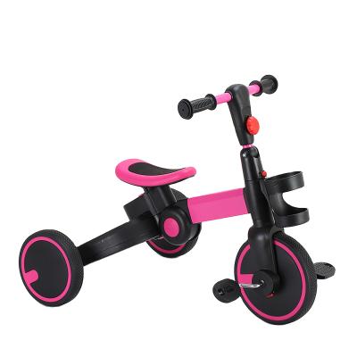 China 2 in 1 Kids Tricycle Balance Bike Trike Folding Frame with Push Bar Bike 90*44*82cm for sale