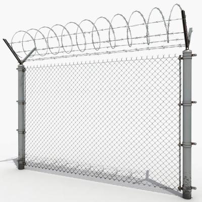 China Cheap And High Quality Used Galvanized PVC Coated Mesh Rolls Cyclone Wire Chainlink Fence Panels Chain Link Fence for sale