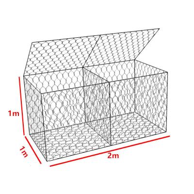 China 12*15cm 5 Twist Metal Gabion Mesh Basket Galfan Fine Mesh Metals Gabion Baskets for sale