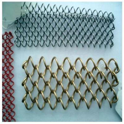 China Beautiful Outdoor Gold Brass Metal Spiral Stainless Steel Building Elevator Chain Link Decorative Mesh for sale